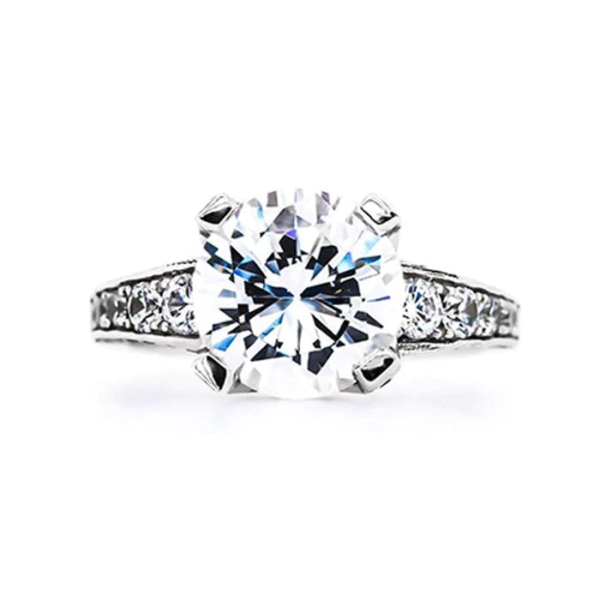 CHANNEL MICRO PAVE ENGAGEMENT RING 2.26CT
