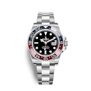 A rolex watch with the date and gmt master