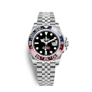 A rolex watch with the date and gmt master