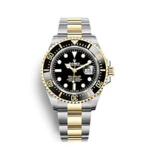 A rolex watch is shown with the date on its side.