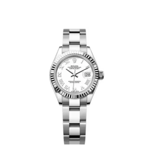 Lady Date-just – Oyster, 28 mm, Oystersteel and white gold