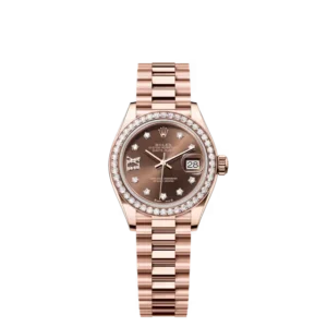 Lady-Datejust – Oyster, 28 mm, Everose gold and diamonds