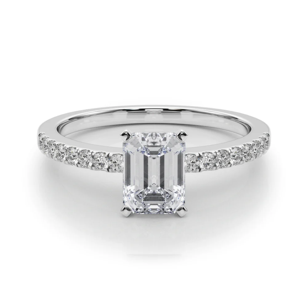 Single Row Diamond Engagement Ring - Image 18