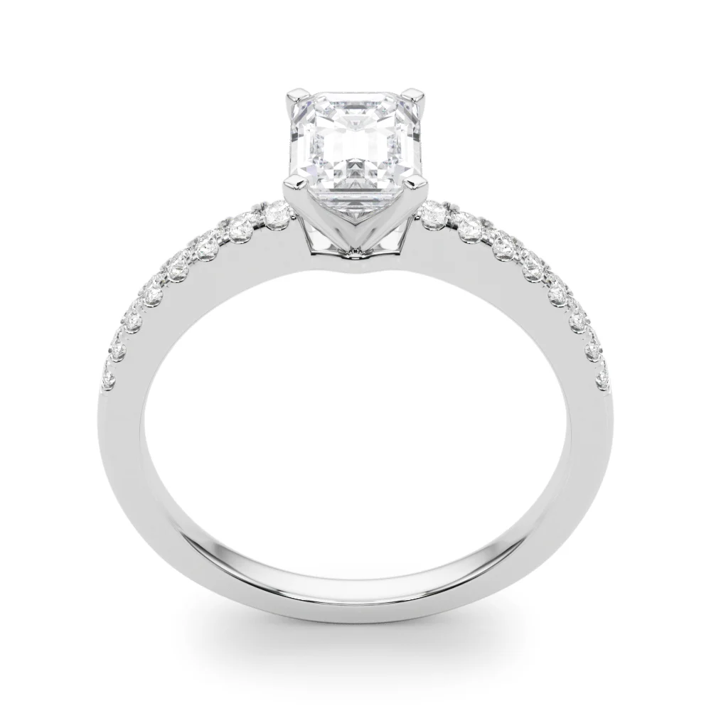 Single Row Diamond Engagement Ring - Image 19
