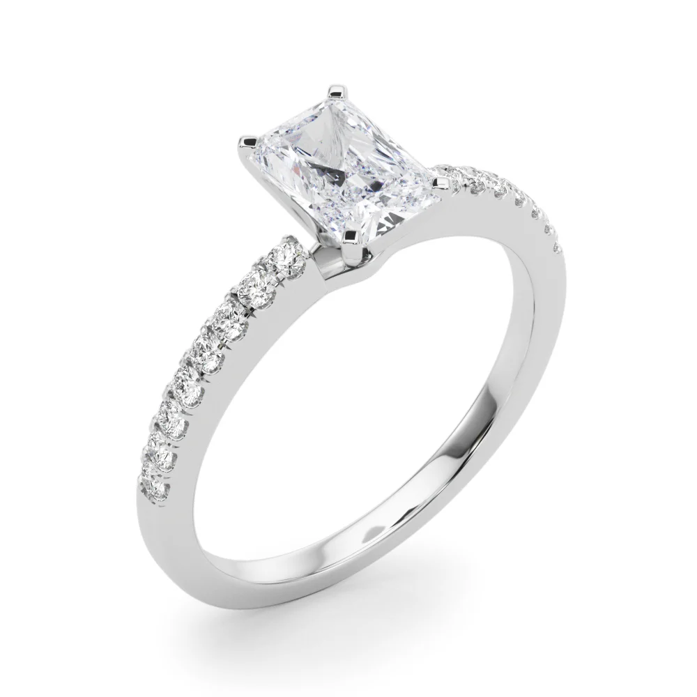 Single Row Diamond Engagement Ring - Image 34
