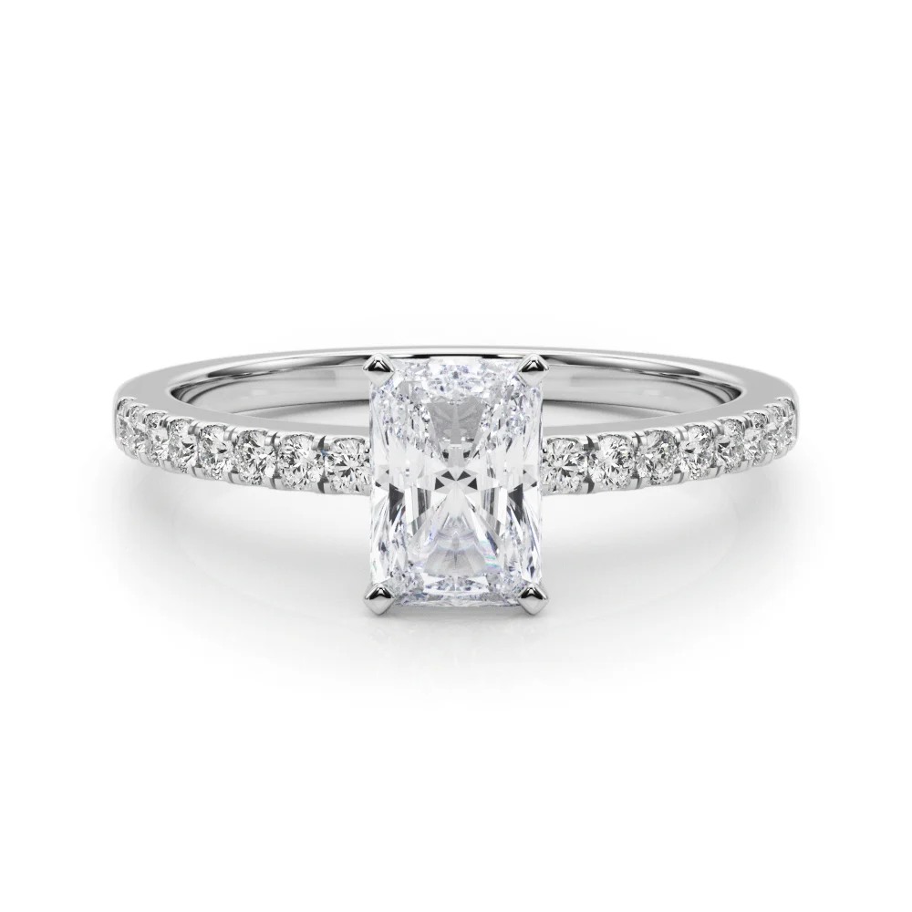 Single Row Diamond Engagement Ring - Image 33