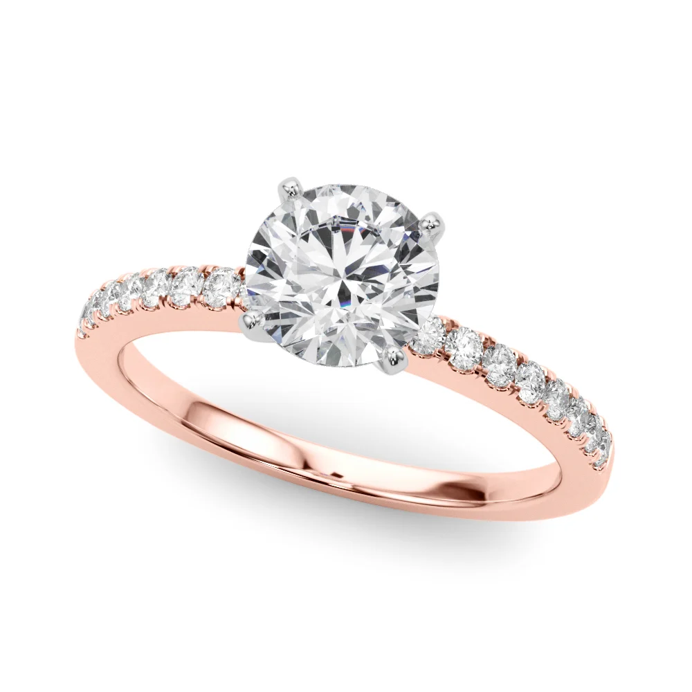 Single Row Diamond Engagement Ring - Image 11