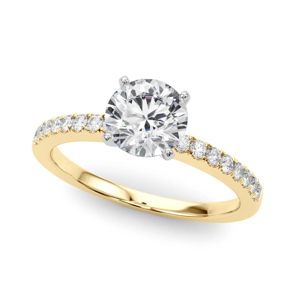 Single Row Diamond Engagement Ring - Image 6