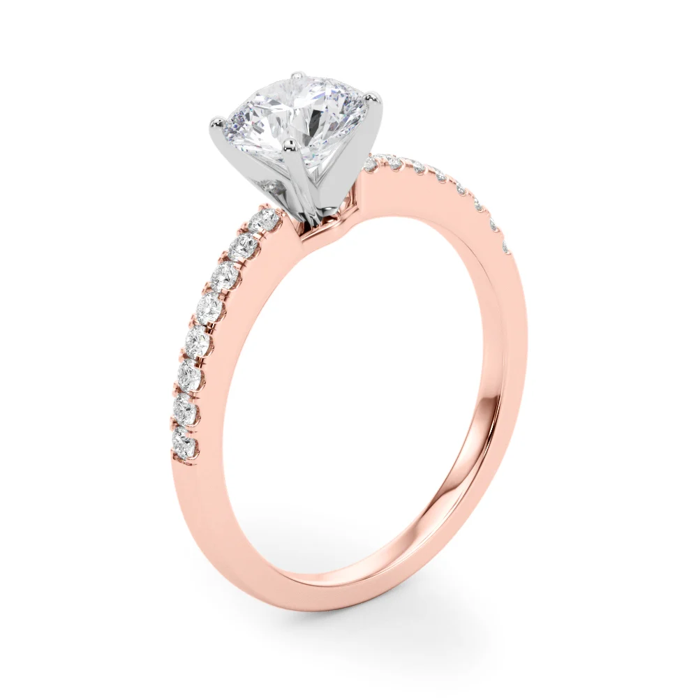 Single Row Diamond Engagement Ring - Image 15