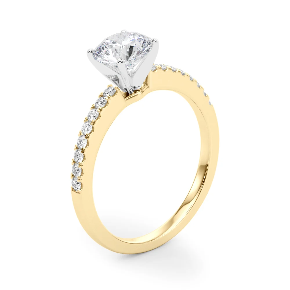 Single Row Diamond Engagement Ring - Image 10