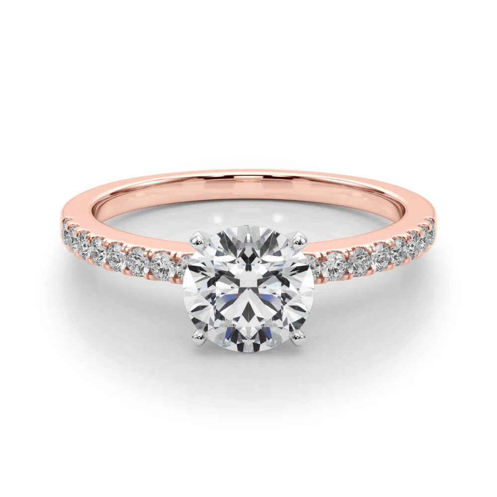 Single Row Diamond Engagement Ring - Image 13