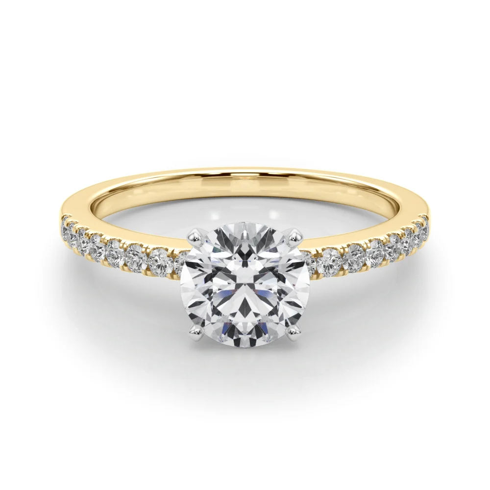 Single Row Diamond Engagement Ring - Image 8