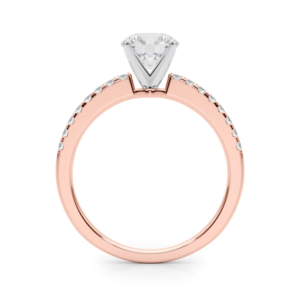 Single Row Diamond Engagement Ring - Image 12