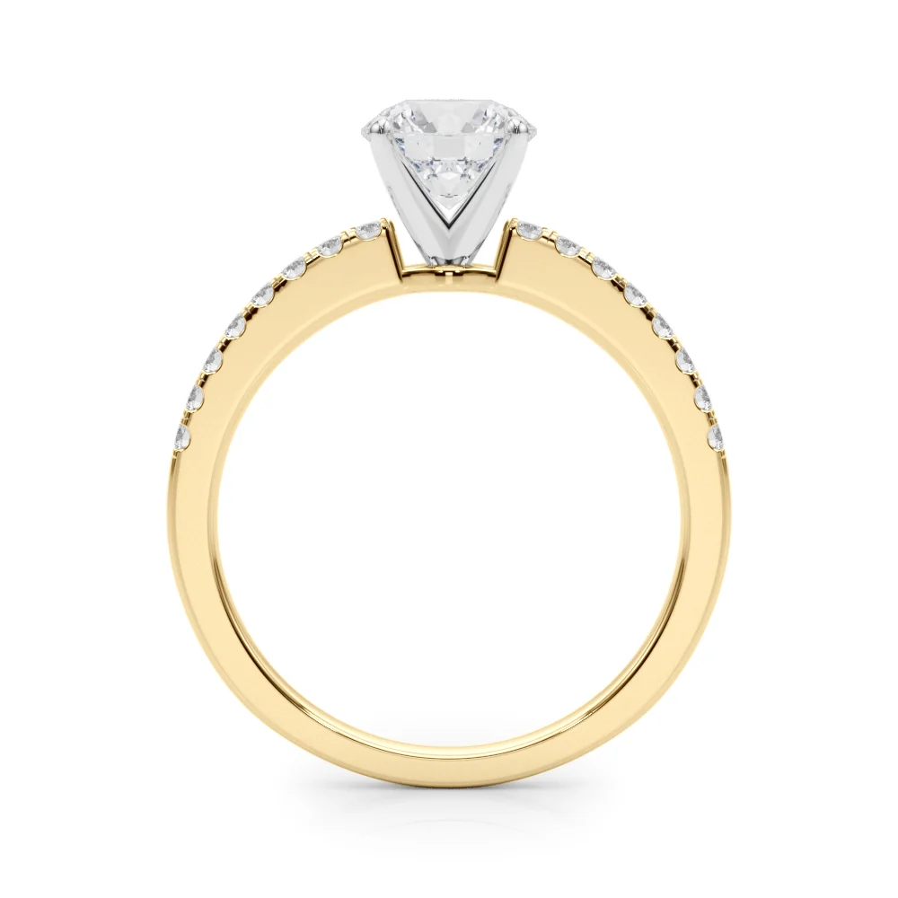 Single Row Diamond Engagement Ring - Image 7