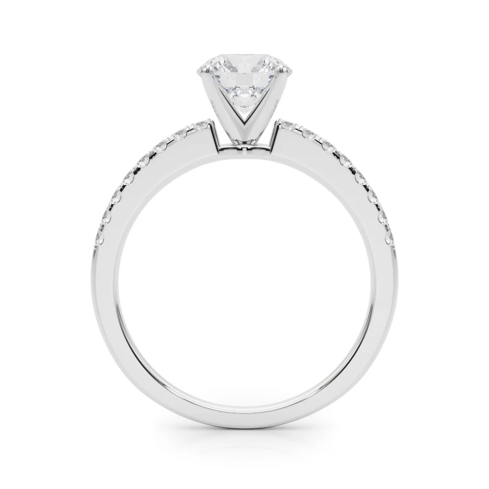Single Row Diamond Engagement Ring - Image 2