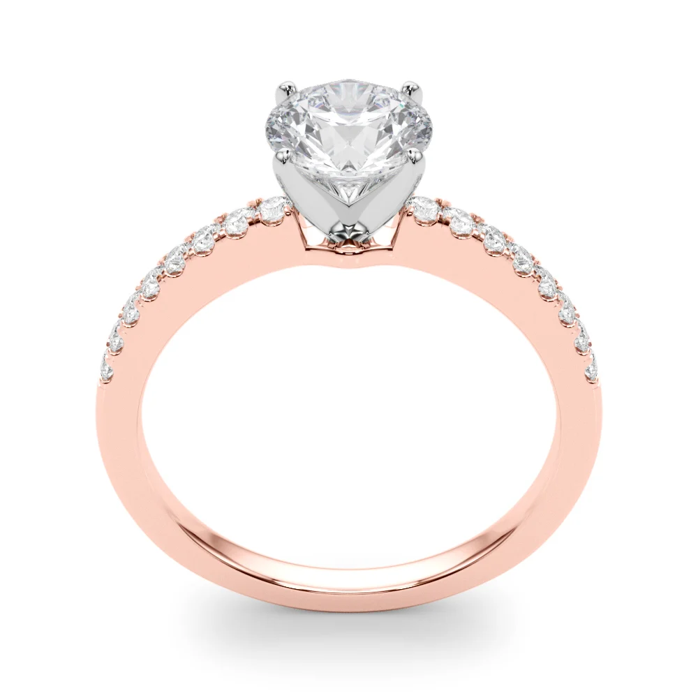 Single Row Diamond Engagement Ring - Image 14