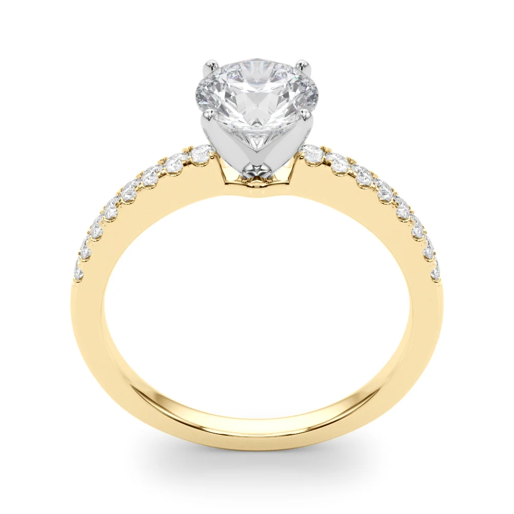 Single Row Diamond Engagement Ring - Image 9