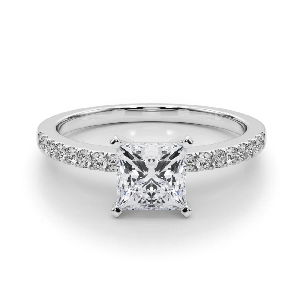 Single Row Diamond Engagement Ring - Image 75