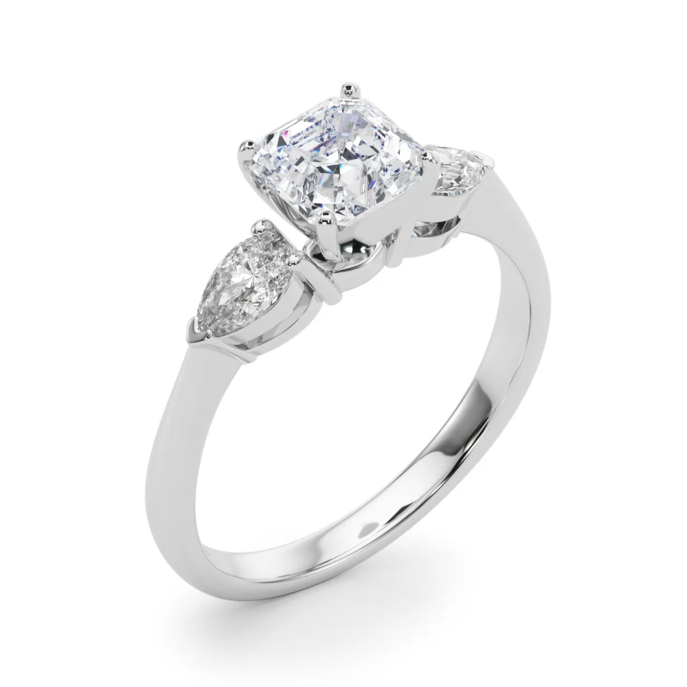 Pear Accent Three-Stone Engagement Ring - Image 121