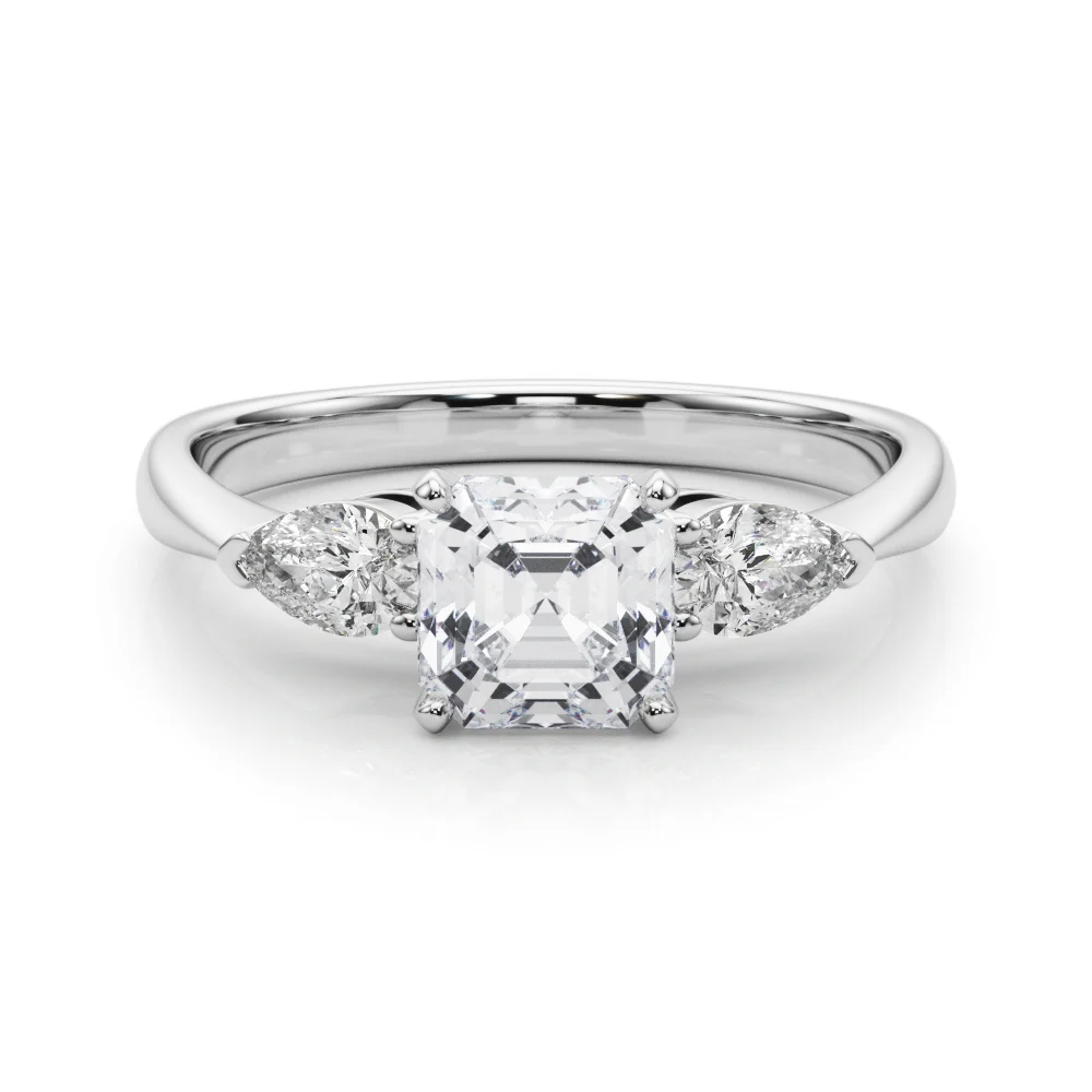 Pear Accent Three-Stone Engagement Ring - Image 120