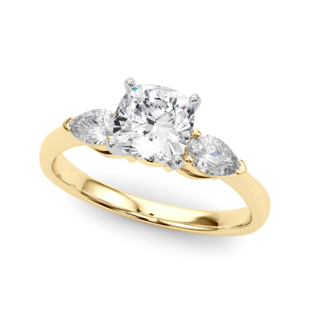 Pear Accent Three-Stone Engagement Ring - Image 63