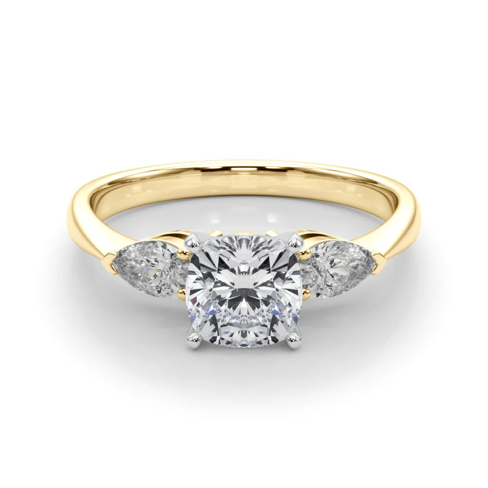 Pear Accent Three-Stone Engagement Ring - Image 65
