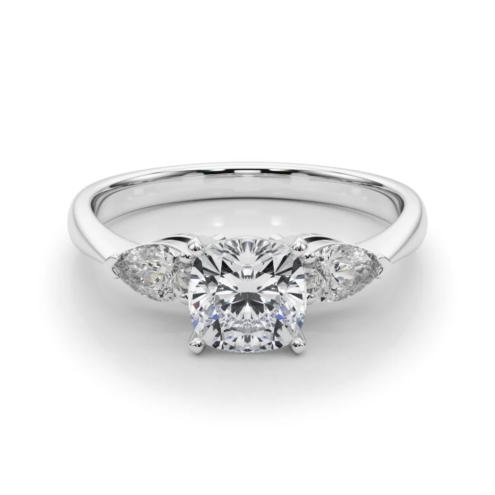 Pear Accent Three-Stone Engagement Ring - Image 60