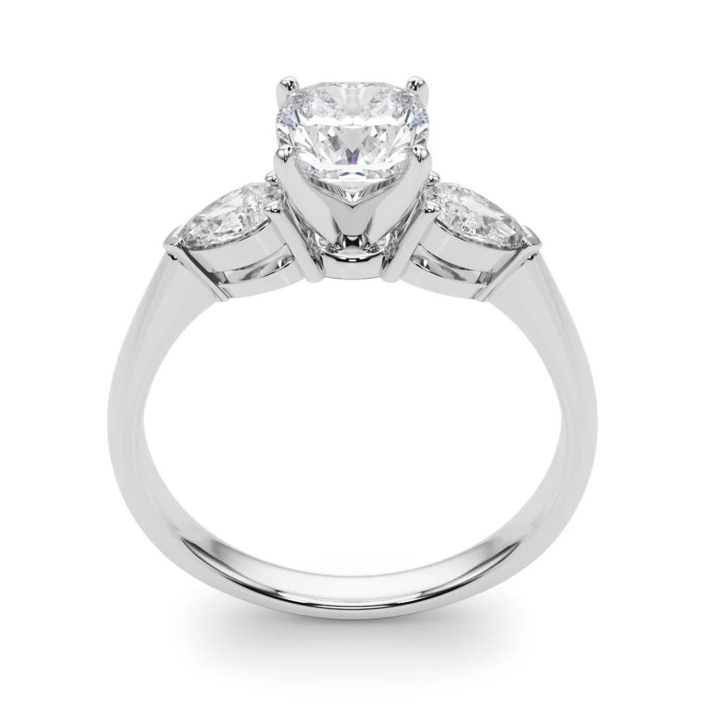 Pear Accent Three-Stone Engagement Ring - Image 62