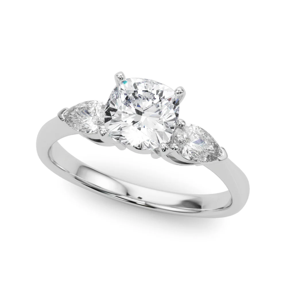 Pear Accent Three-Stone Engagement Ring - Image 58