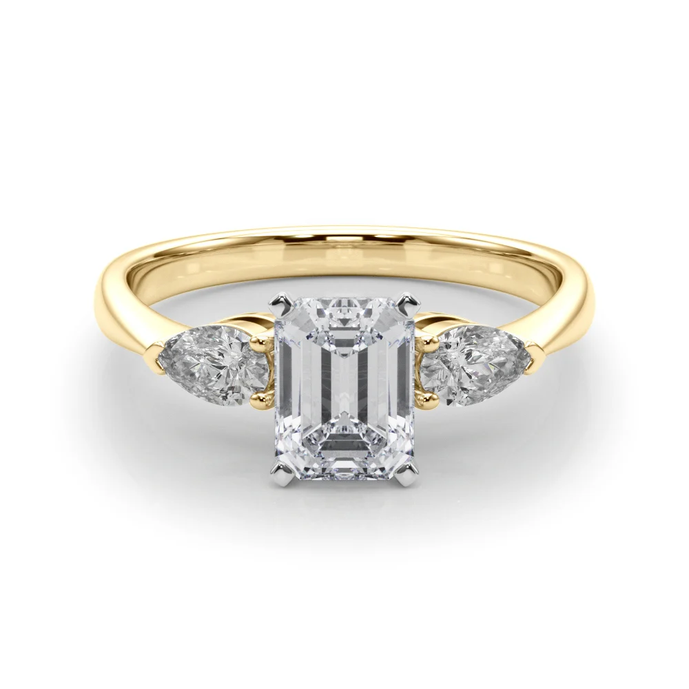 Pear Accent Three-Stone Engagement Ring - Image 23