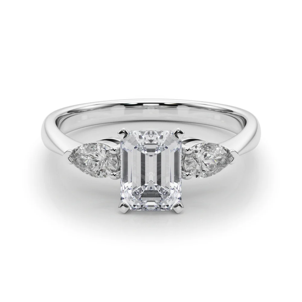 Pear Accent Three-Stone Engagement Ring - Image 18