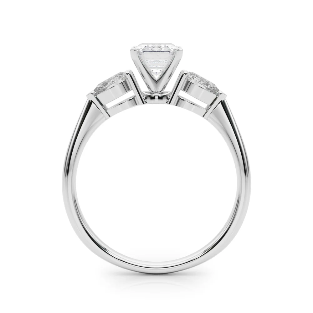 Pear Accent Three-Stone Engagement Ring - Image 17