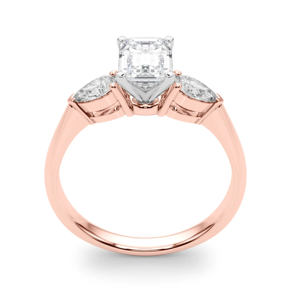 Pear Accent Three-Stone Engagement Ring - Image 30