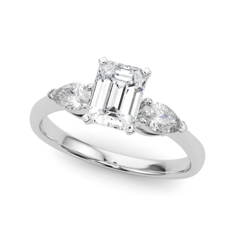Pear Accent Three-Stone Engagement Ring - Image 16