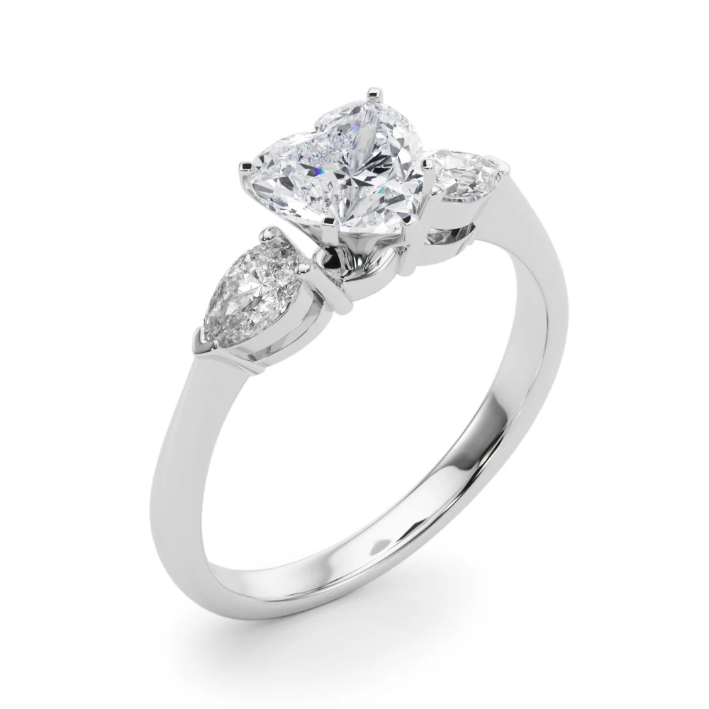 Pear Accent Three-Stone Engagement Ring - Image 133