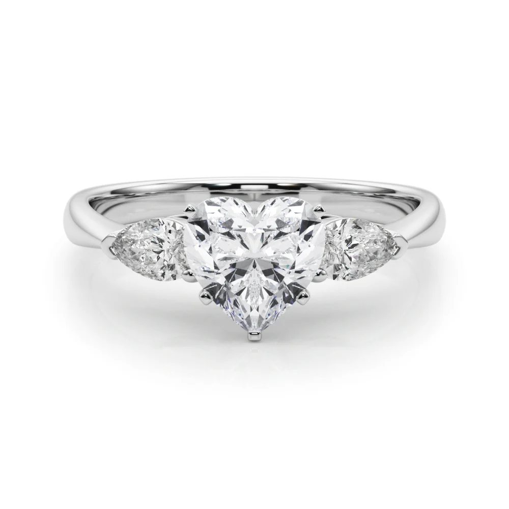 Pear Accent Three-Stone Engagement Ring - Image 132