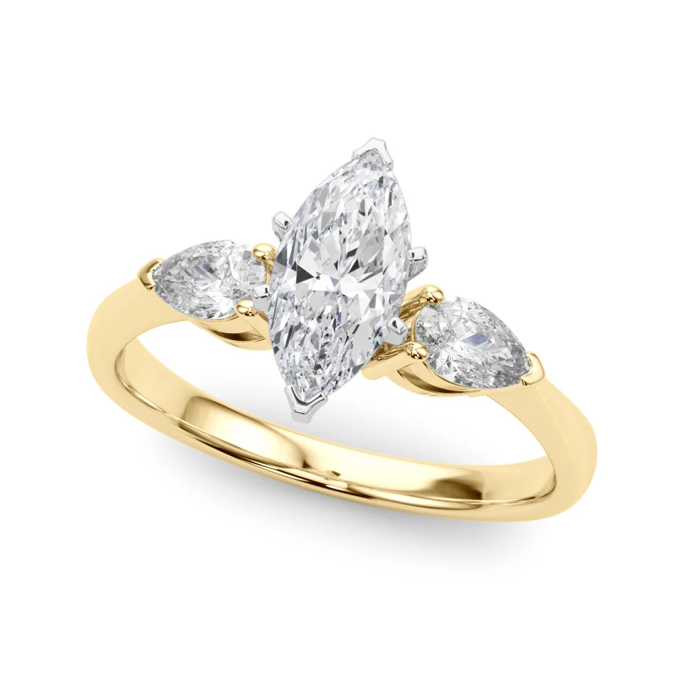 Pear Accent Three-Stone Engagement Ring - Image 108