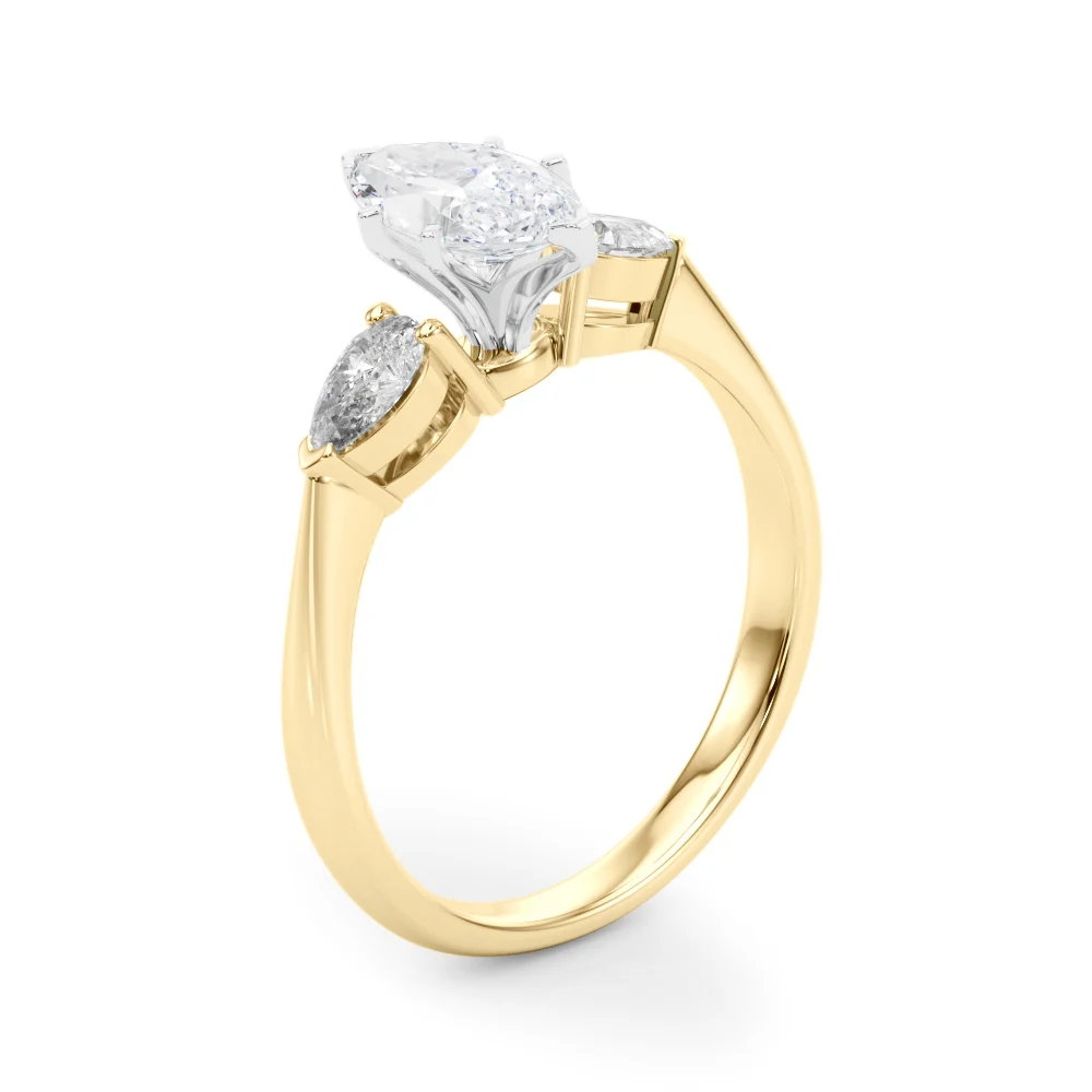 Pear Accent Three-Stone Engagement Ring - Image 111