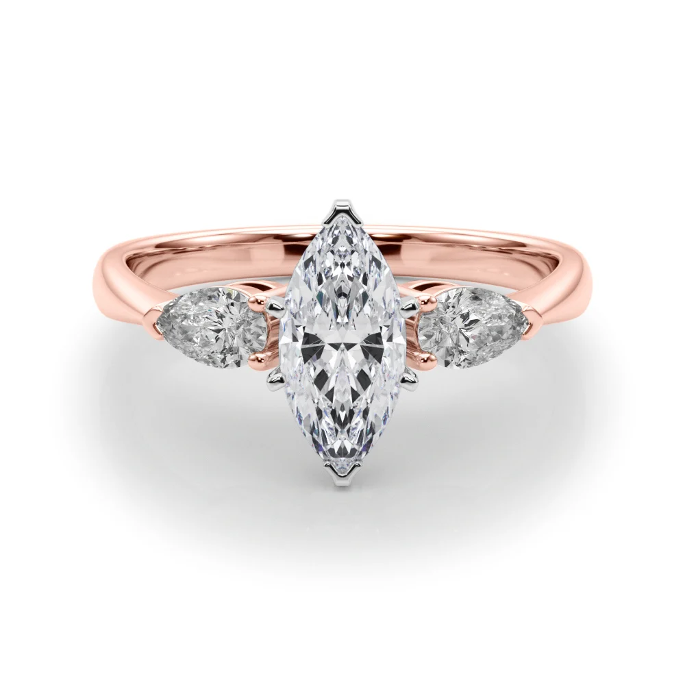 Pear Accent Three-Stone Engagement Ring - Image 115