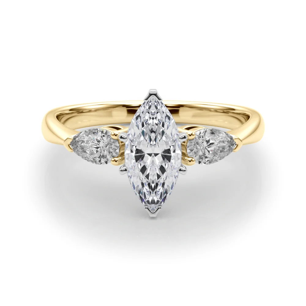Pear Accent Three-Stone Engagement Ring - Image 110