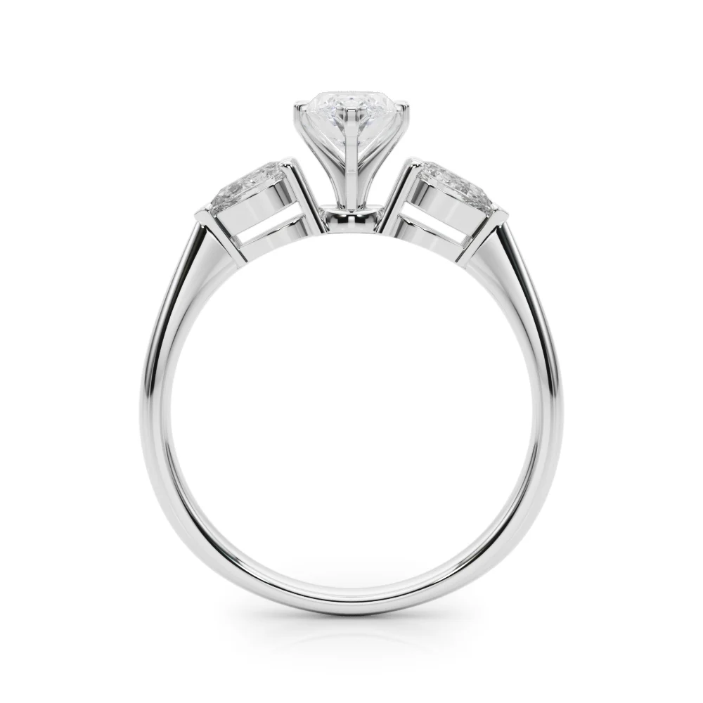 Pear Accent Three-Stone Engagement Ring - Image 104
