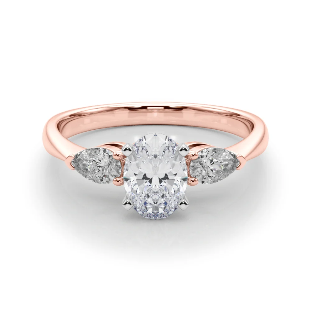 Pear Accent Three-Stone Engagement Ring - Image 55