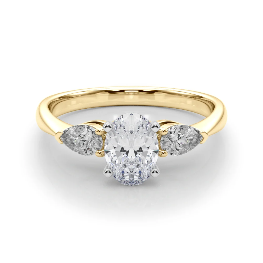 Pear Accent Three-Stone Engagement Ring - Image 50