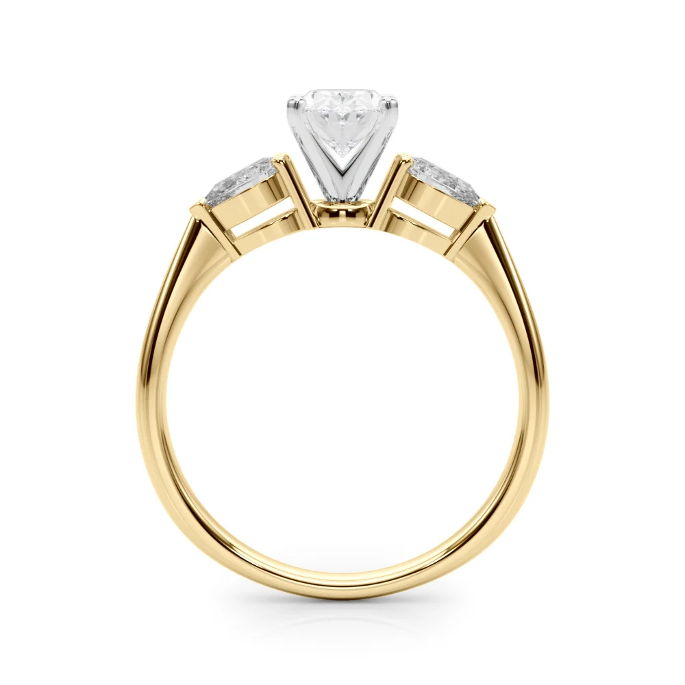 Pear Accent Three-Stone Engagement Ring - Image 49