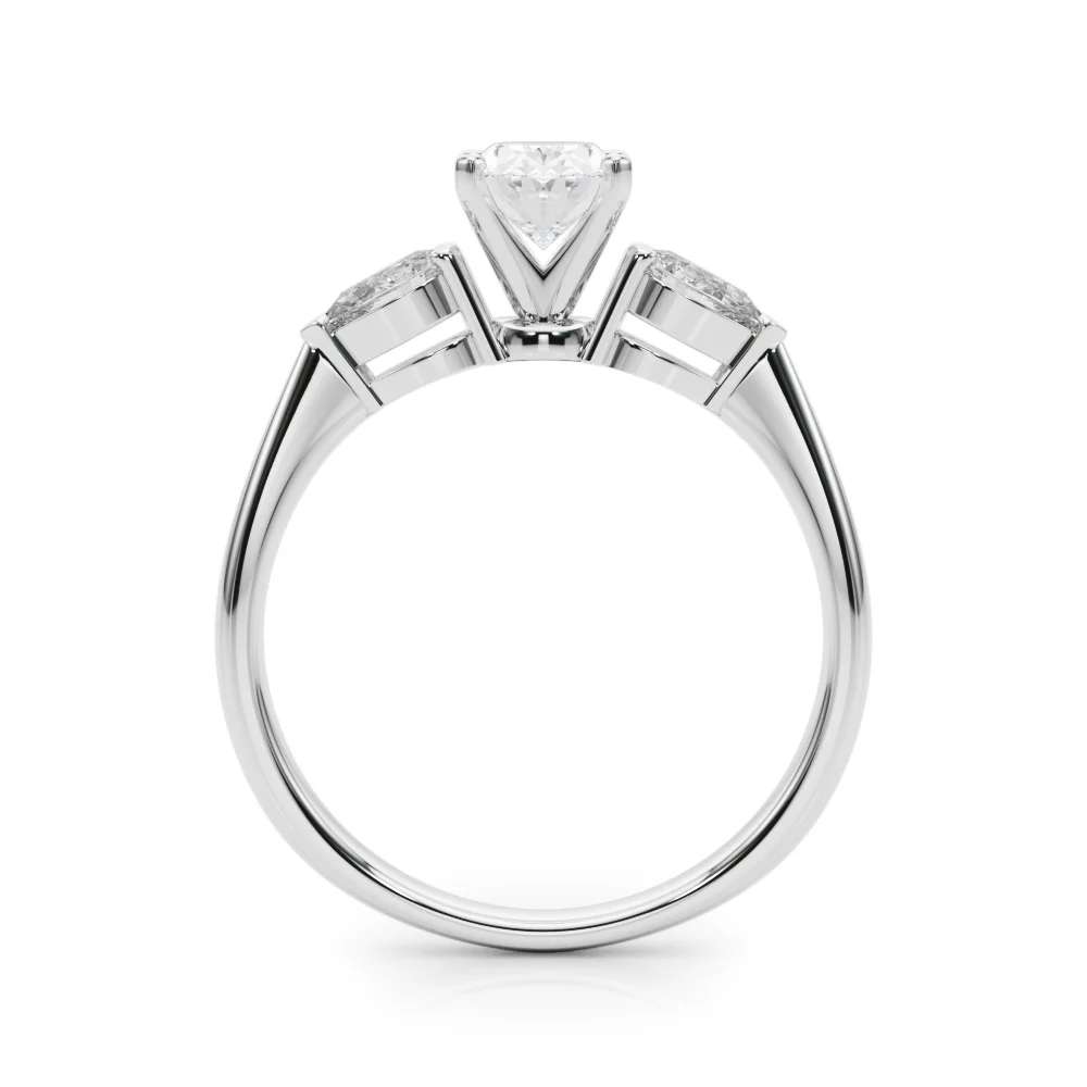 Pear Accent Three-Stone Engagement Ring - Image 44
