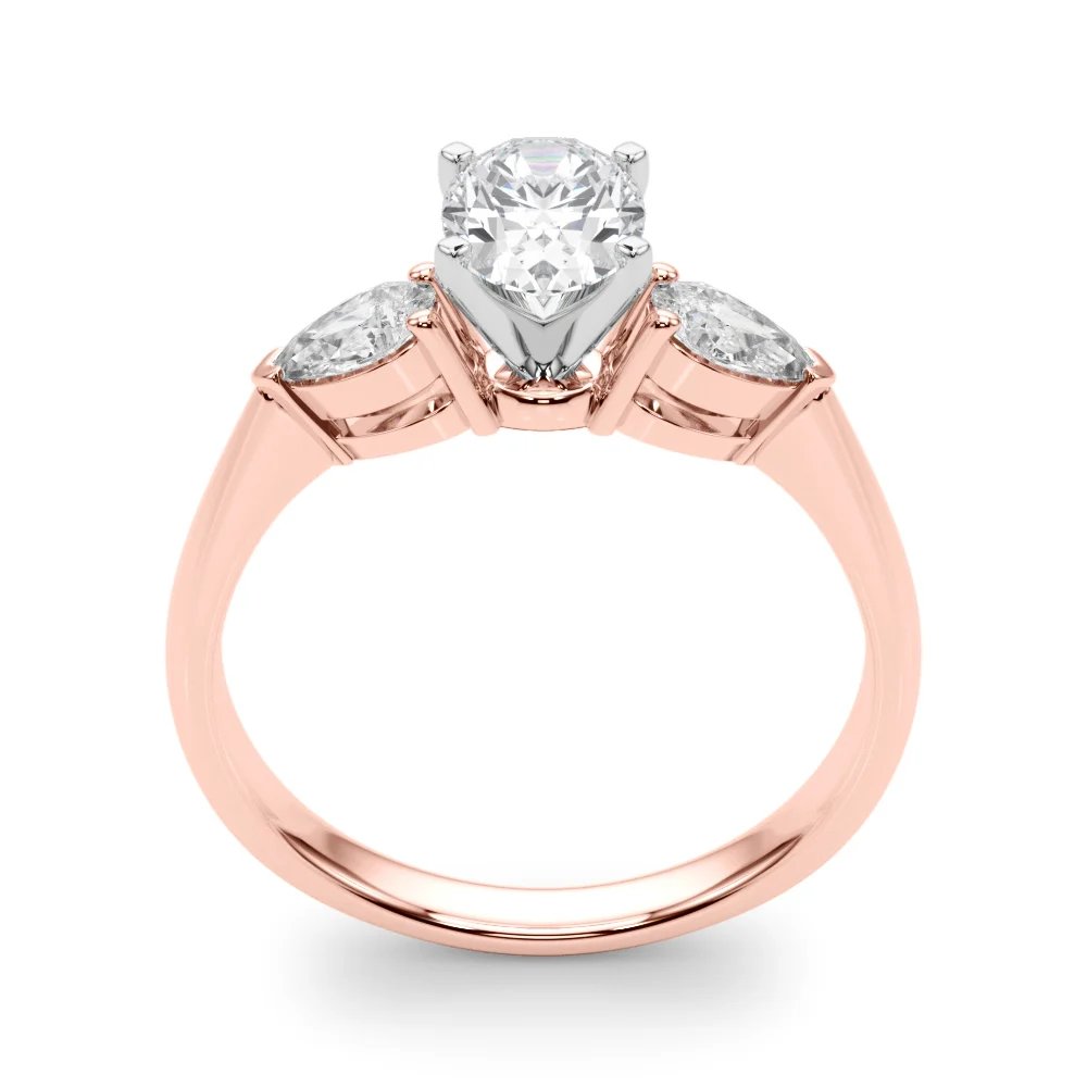 Pear Accent Three-Stone Engagement Ring - Image 57