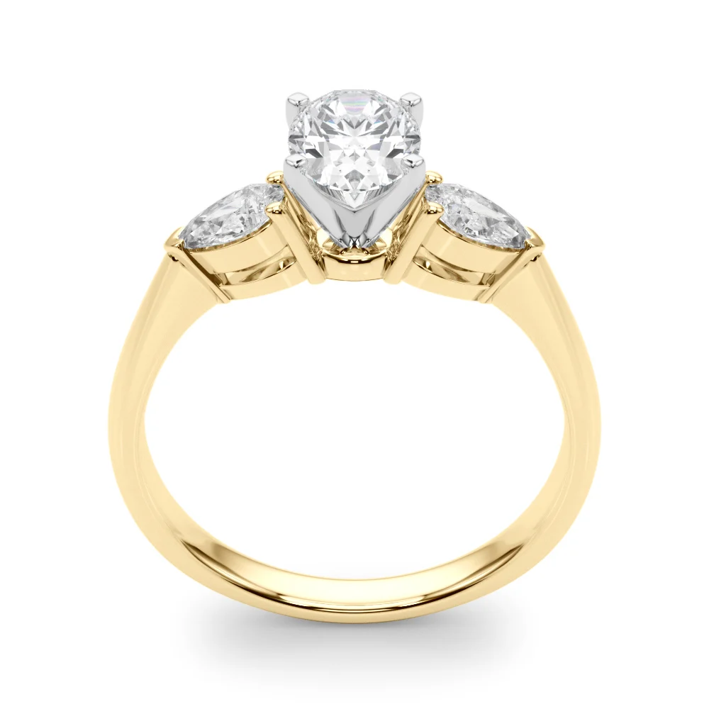 Pear Accent Three-Stone Engagement Ring - Image 52