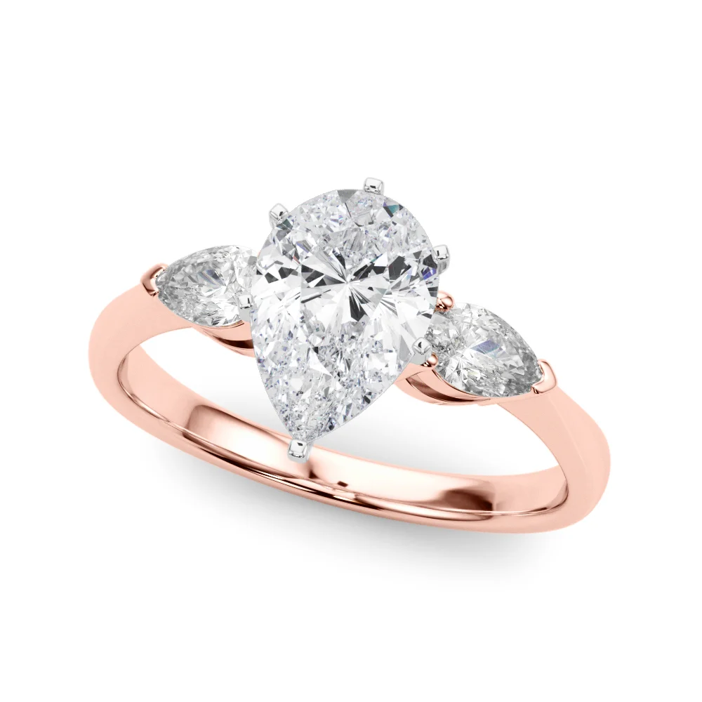 Pear Accent Three-Stone Engagement Ring - Image 98