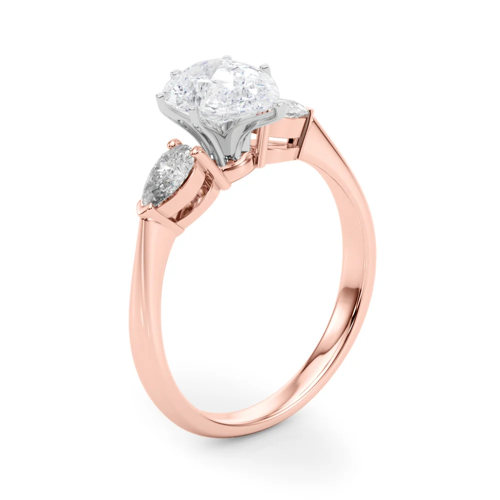 Pear Accent Three-Stone Engagement Ring - Image 101