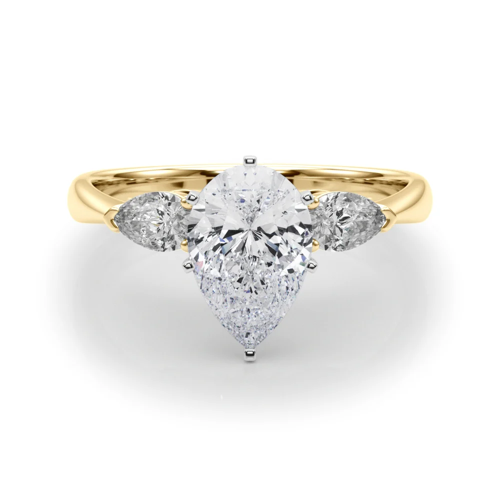 Pear Accent Three-Stone Engagement Ring - Image 95
